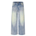 MADWITCH SLUB-WASHED WIDE-LEG JEANS #GPCN9856