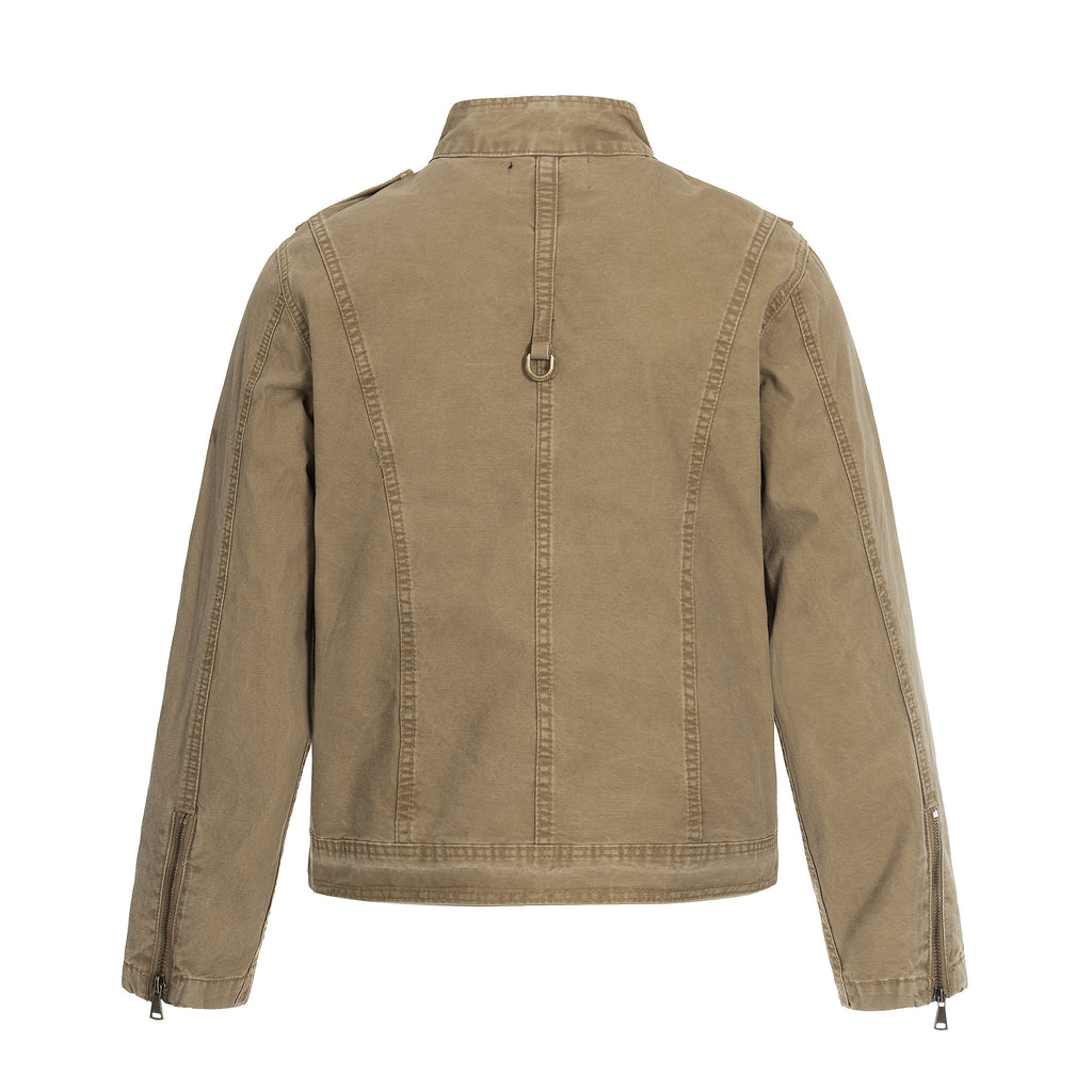 MADWITCH PATCHWORK CROPPED WORK JACKET #CW1325