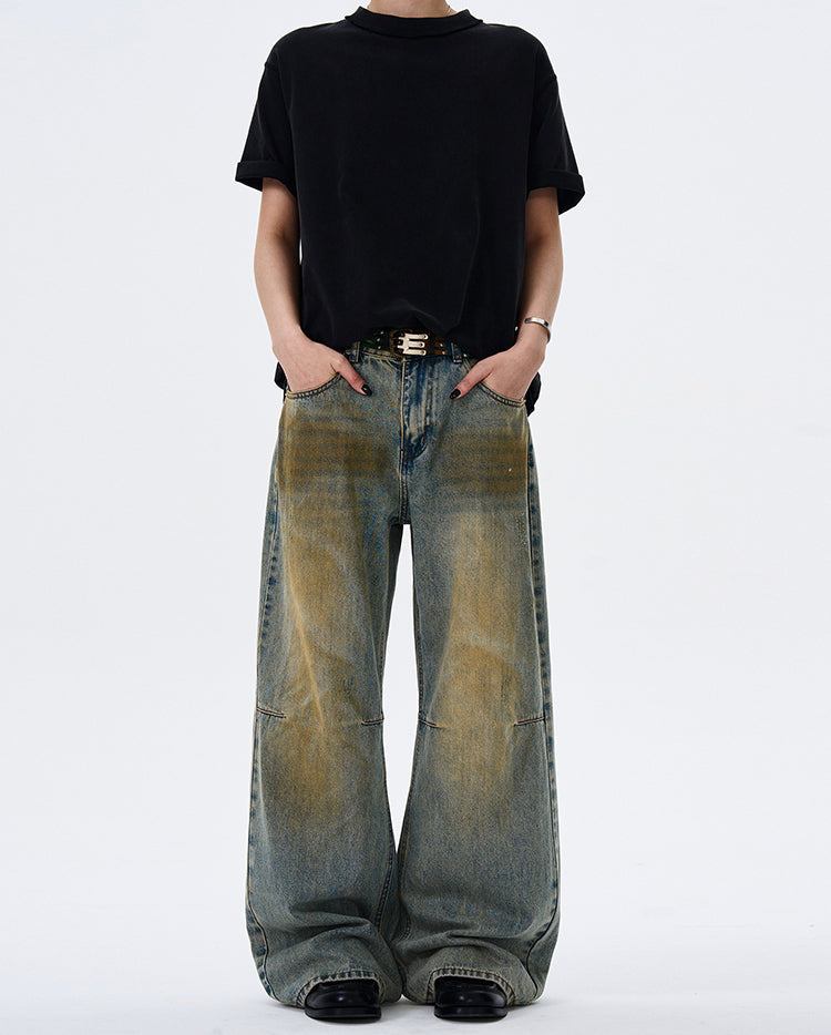 MADWITCH BAGGY FLOOR-LENGTH DENIM PANTS #FX053