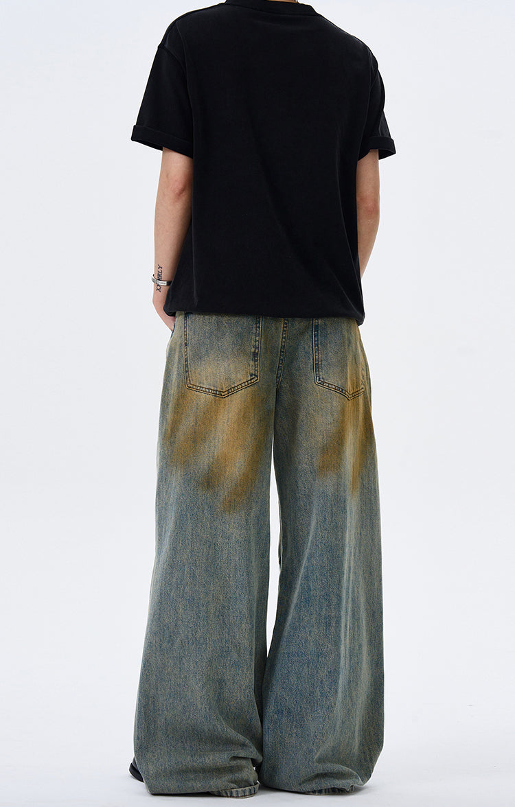 MADWITCH BAGGY FLOOR-LENGTH DENIM PANTS #FX053