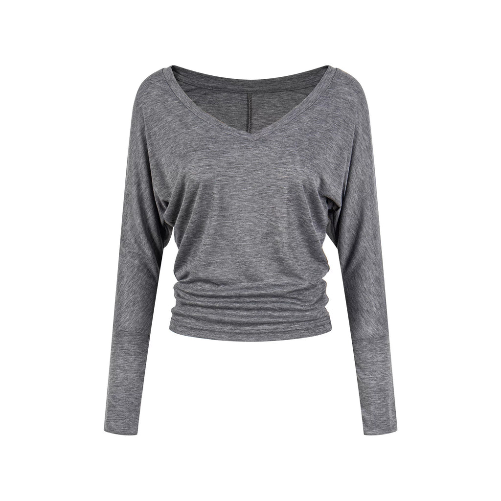 MADWITCH LYOCELL SEAMED V-NECK TEE #G26507