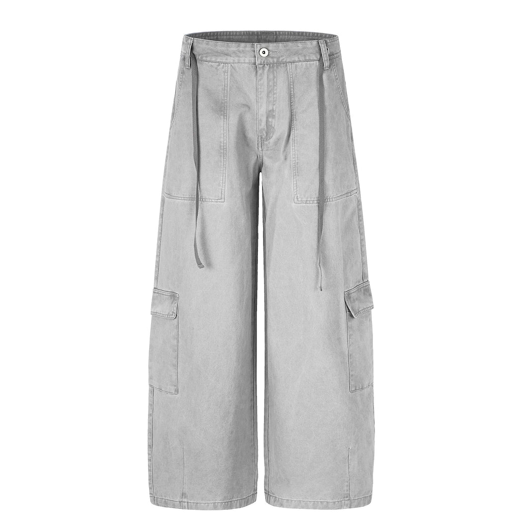 MADWITCH WASHED DRAWSTRING CARGO PANTS #A642