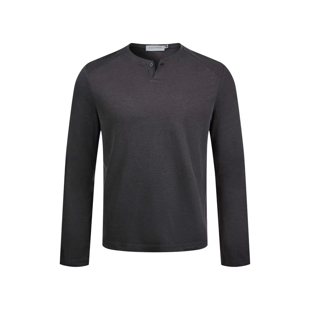 MADWITCH WOOL-BLEND HENLEY TEE #2605TX7054