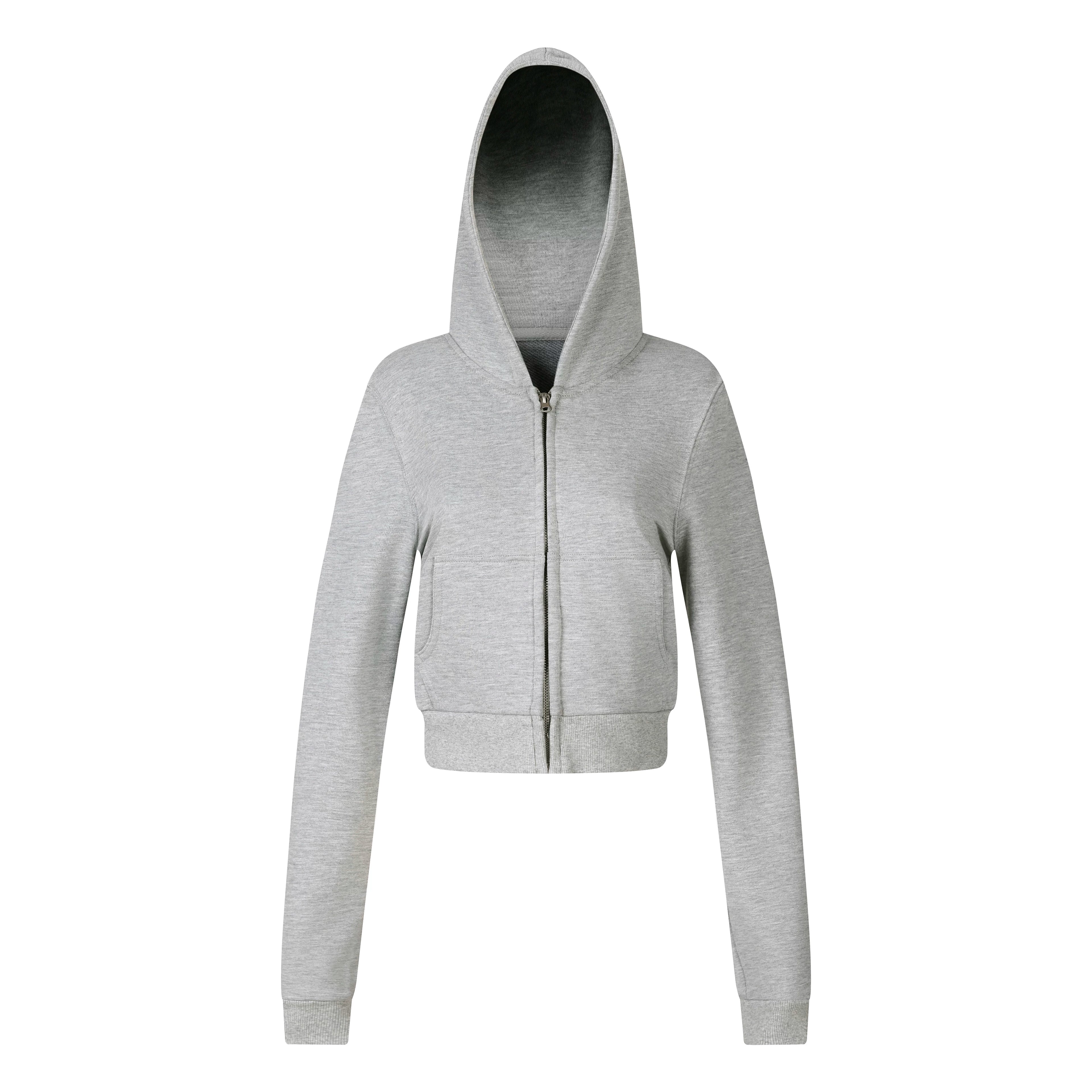 MADWITCH CROPPED SLIM-FIT ZIP HOODIE #C2026338