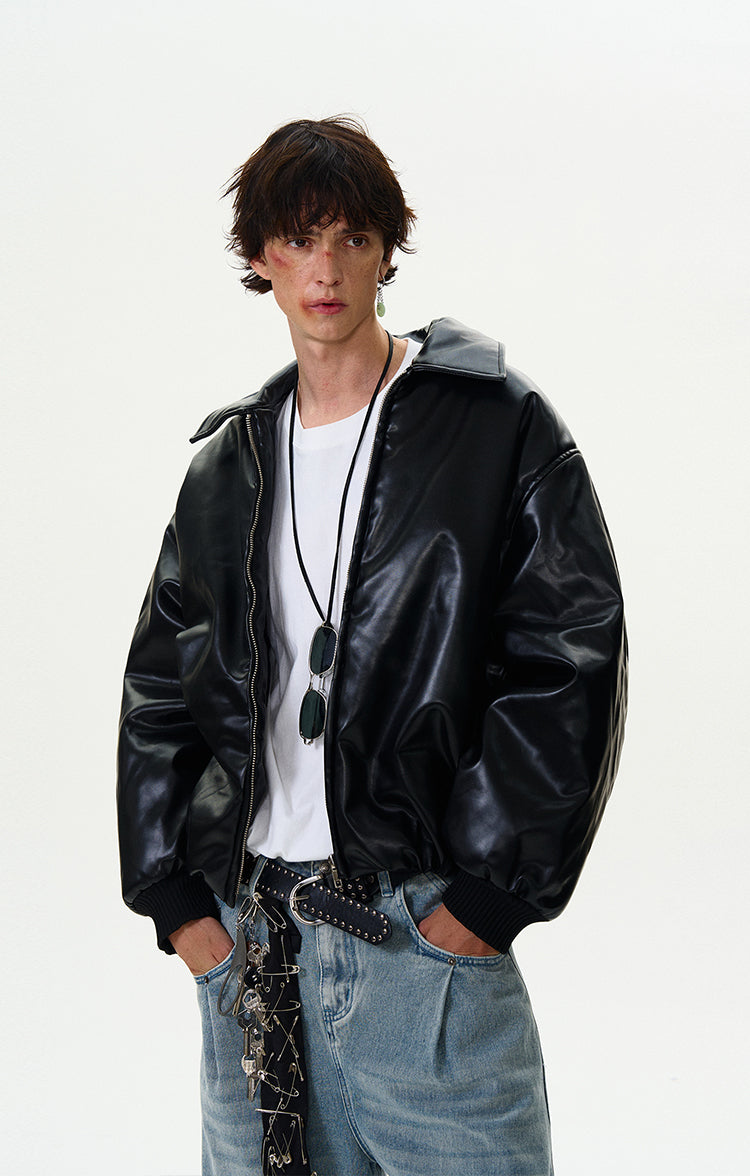 MADWITCH WARM LEATHER PADDED JACKET #H257