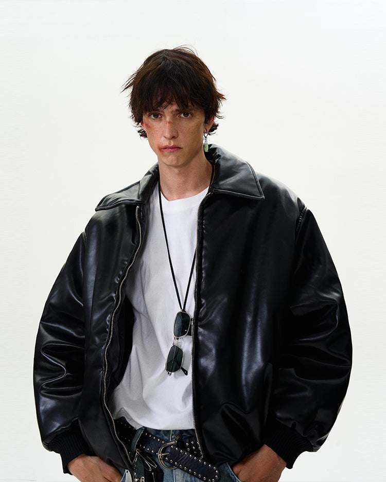 MADWITCH WARM LEATHER PADDED JACKET #H257