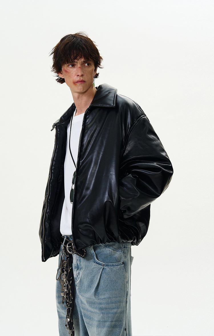 MADWITCH WARM LEATHER PADDED JACKET #H257