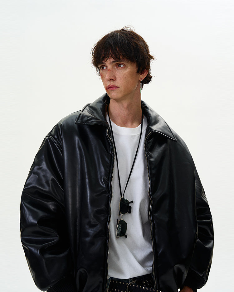 MADWITCH WARM LEATHER PADDED JACKET #H257