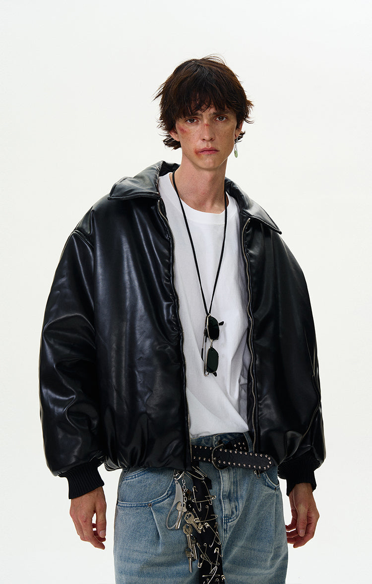 MADWITCH WARM LEATHER PADDED JACKET #H257