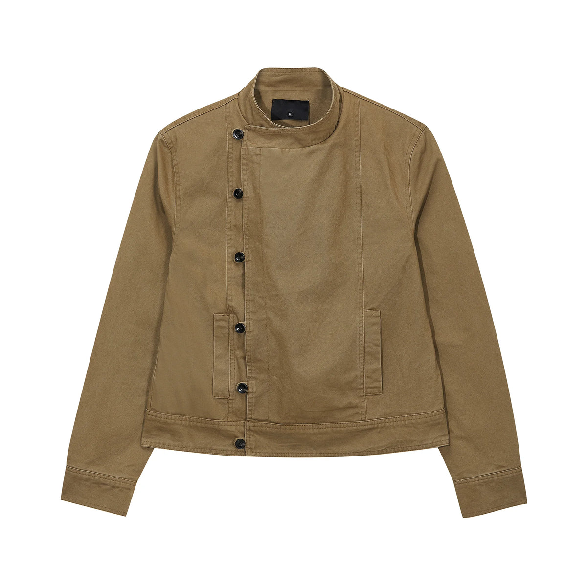 MADWITCH ASYMMETRIC WASHED STAND-COLLAR JACKET #N610