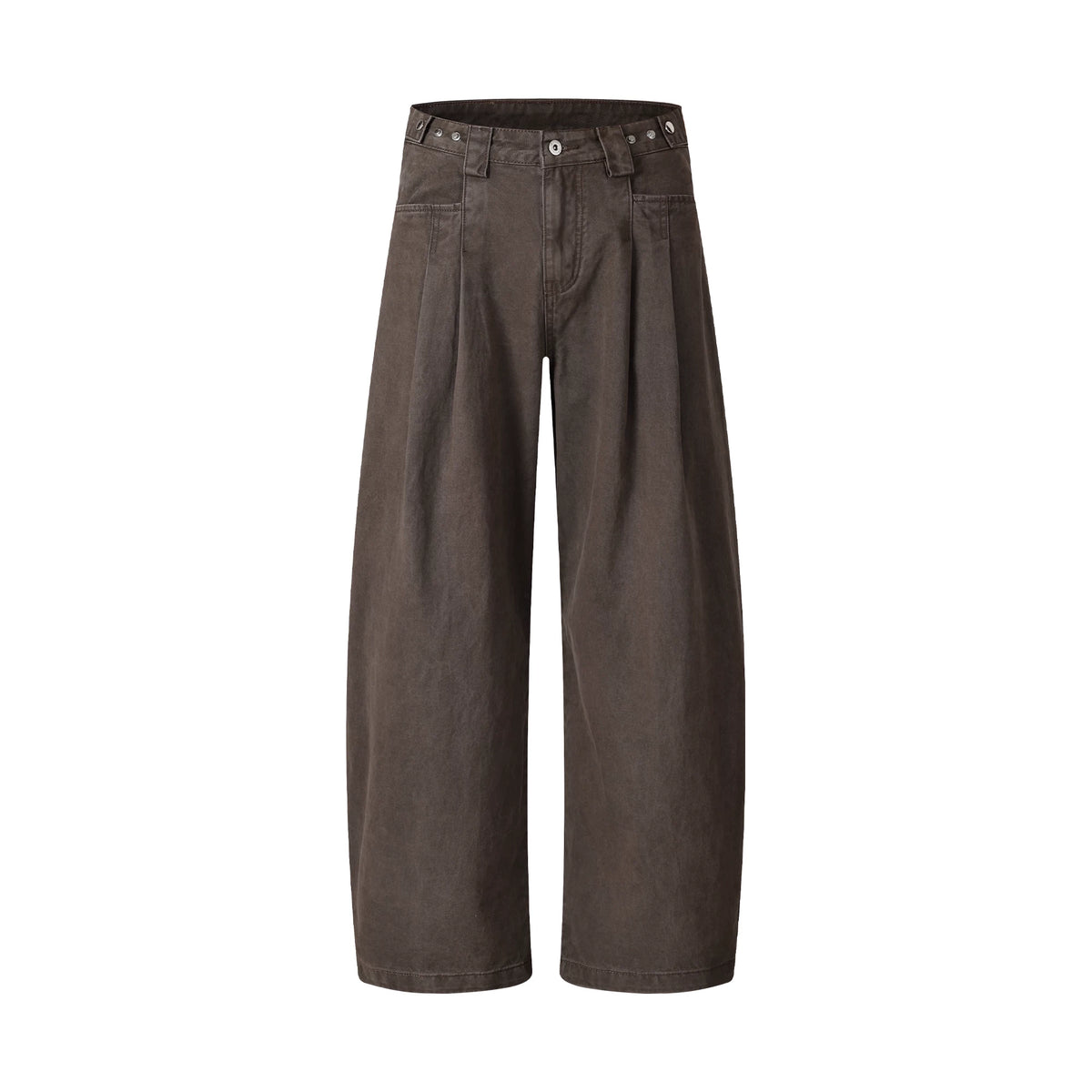 MADWITCH ADJUSTABLE PLEATED WIDE-LEG JEANS #DR6315