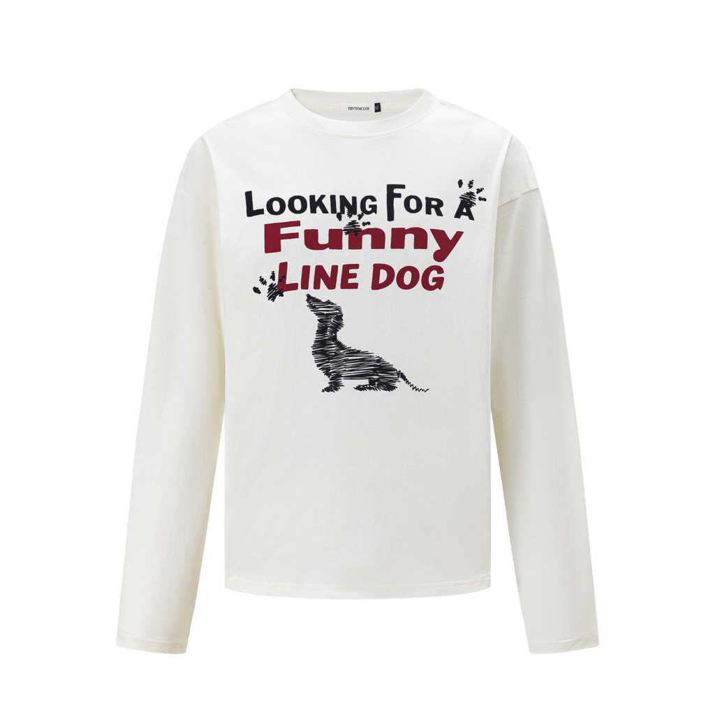 MADWITCH DACHSHUND GRAPHIC LONGSLEEVE T-SHIRT 27603 - MadWitch Store