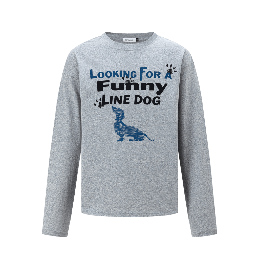 MADWITCH DACHSHUND GRAPHIC LONGSLEEVE T-SHIRT 27603 - MadWitch Store