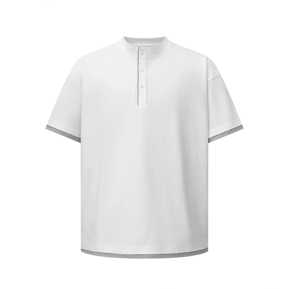 MADWITCH VINTAGE HENLEY FAUX LAYER TEE N2013 - MadWitch Store