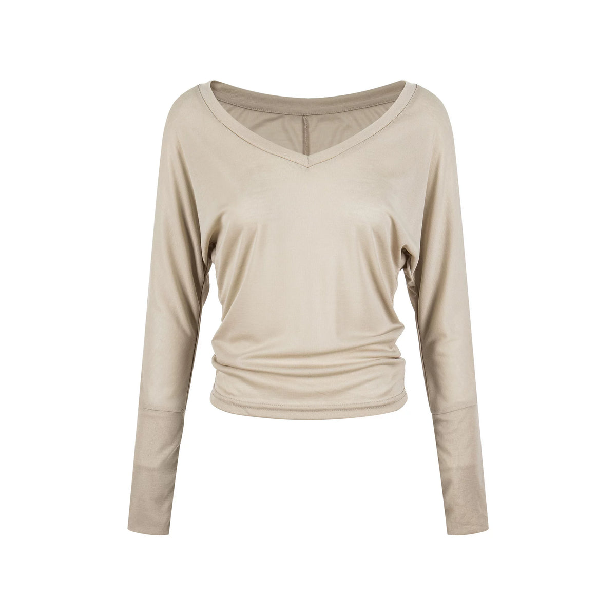MADWITCH LYOCELL SEAMED V-NECK TEE #G26507