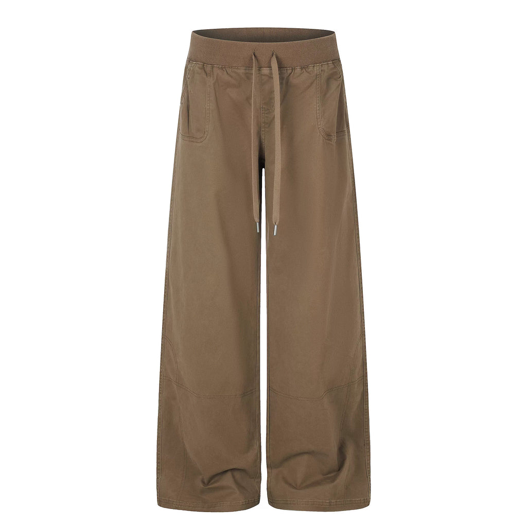 MADWITCH WASHED DRAWSTRING WIDE-LEG LOUNGE PANTS #AN9527